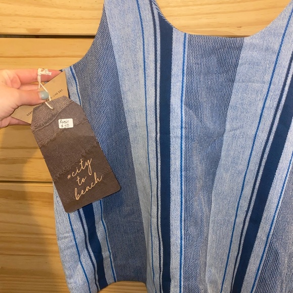 Conrado - Robin Tank Top - Blue Pique Stripe - M/L  (NWT) - Picture 10 of 11